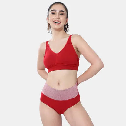 Seamless maroon minimiser bra Envie 3/4th coverage non wired lightweight smooth finish bra for women