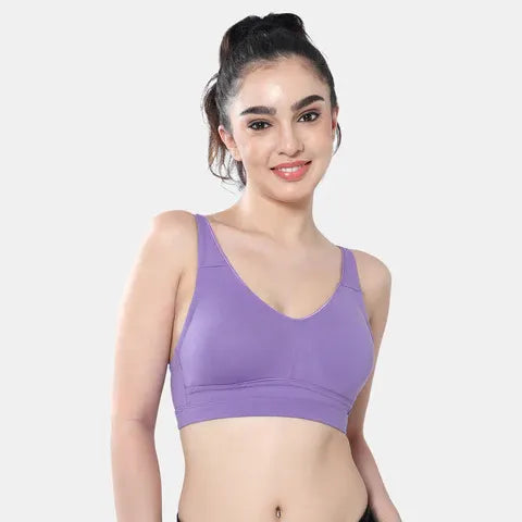 Seamless violet minimiser bra Envie 3/4th coverage non wired lightweight smooth finish bra for women