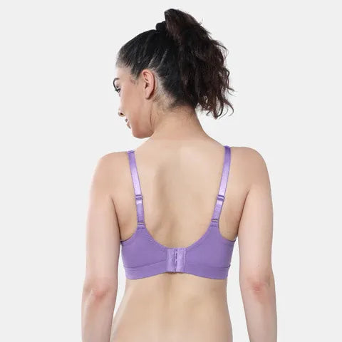 Seamless violet minimiser bra Envie 3/4th coverage non wired lightweight smooth finish bra for women