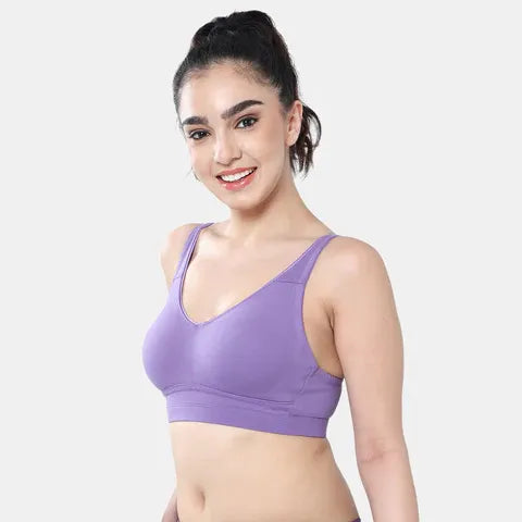 Seamless violet minimiser bra Envie 3/4th coverage non wired lightweight smooth finish bra for women