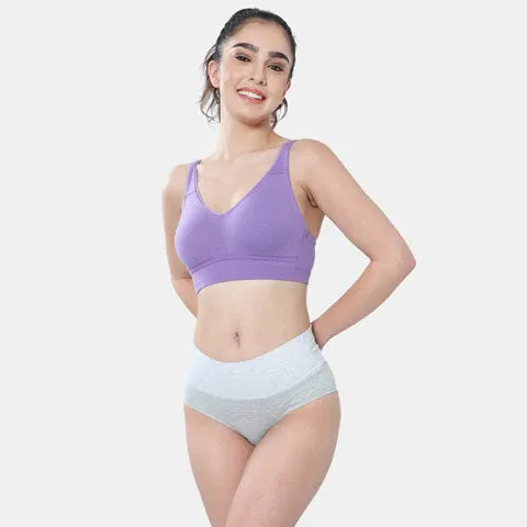 Seamless violet minimiser bra Envie 3/4th coverage non wired lightweight smooth finish bra for women
