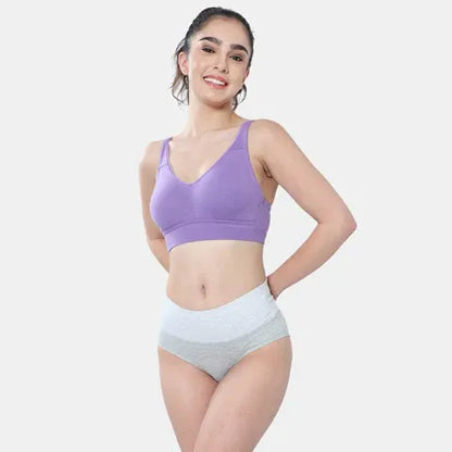 Seamless violet minimiser bra Envie 3/4th coverage non wired lightweight smooth finish bra for women