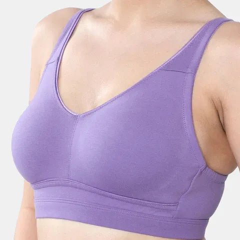 Seamless violet minimiser bra Envie 3/4th coverage non wired lightweight smooth finish bra for women