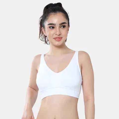 Envie 3/4th coverage minimiser bra white NVB1104 non padded non wired smooth fit reducing bust appearance bra
