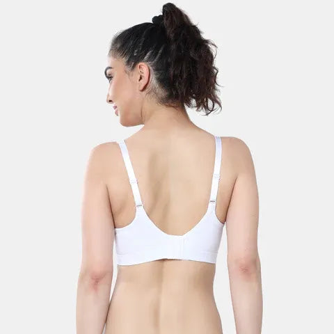 Envie 3/4th coverage minimiser bra white NVB1104 non padded non wired smooth fit reducing bust appearance bra