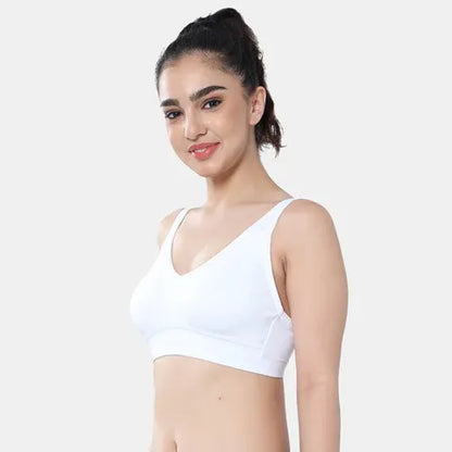 Envie 3/4th coverage minimiser bra white NVB1104 non padded non wired smooth fit reducing bust appearance bra