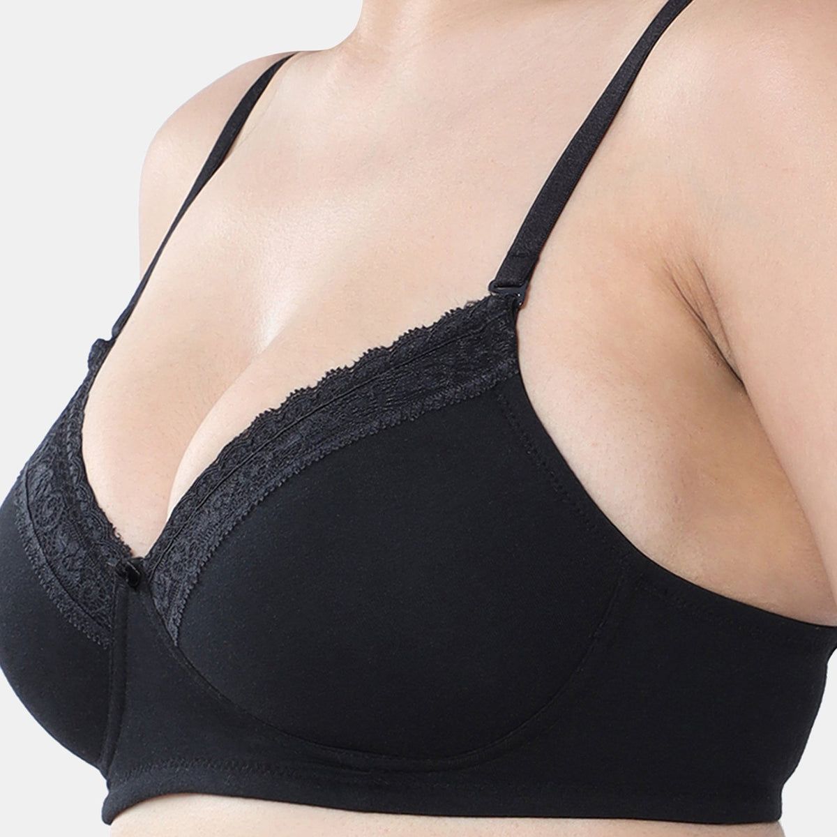 Envie Padded Non-Wired 3/4th Coverage T-Shirt Lace Bra