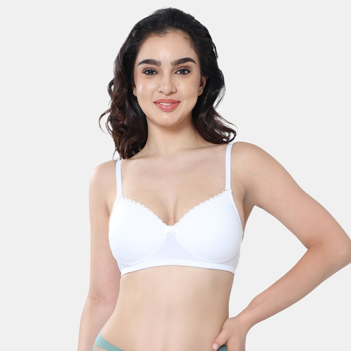 Envie Padded Non-Wired 3/4th Coverage T-Shirt Lace Bra