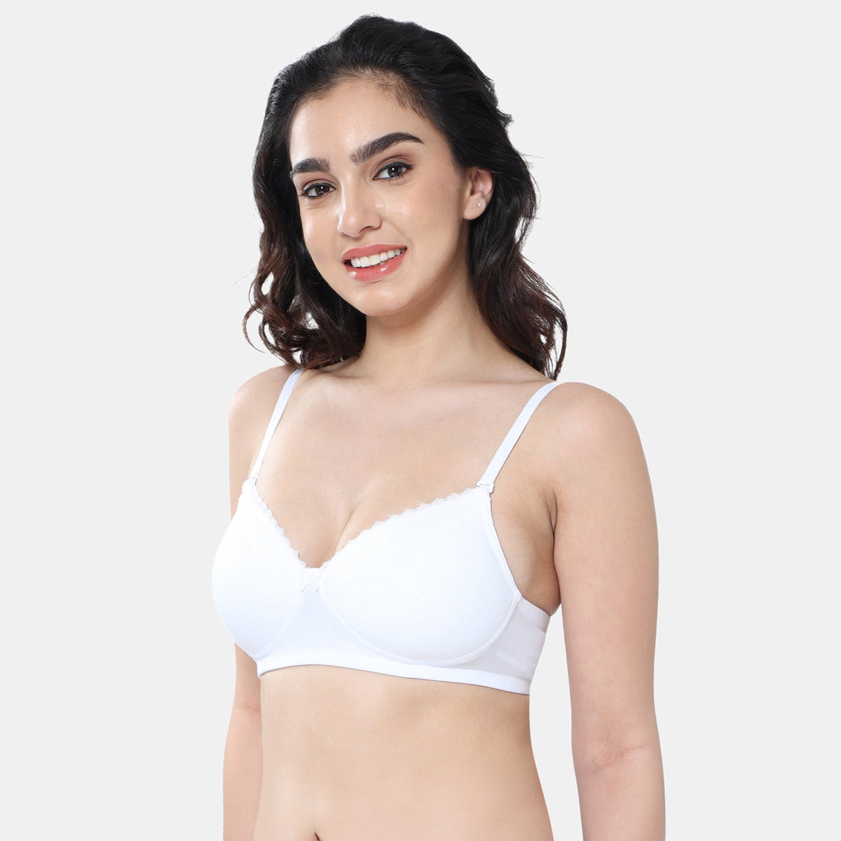 Envie Padded Non-Wired 3/4th Coverage T-Shirt Lace Bra