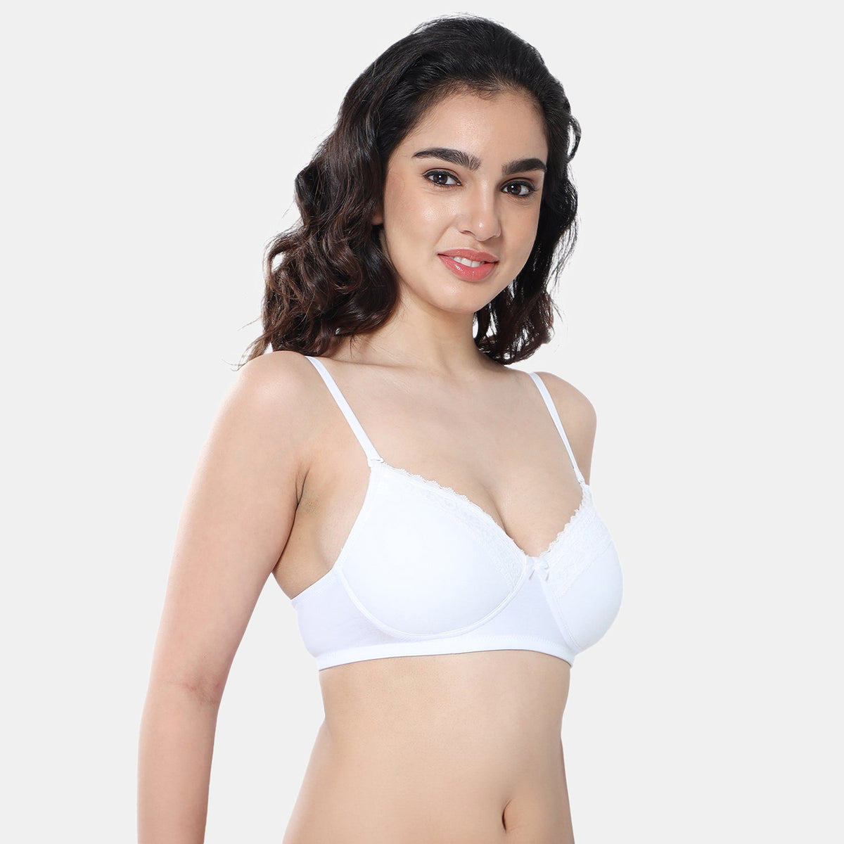 Envie Padded Non-Wired 3/4th Coverage T-Shirt Lace Bra
