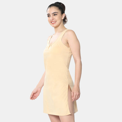 Envie Relaxed Fit Scoop Neck Broad Shoulder Kurta Slip