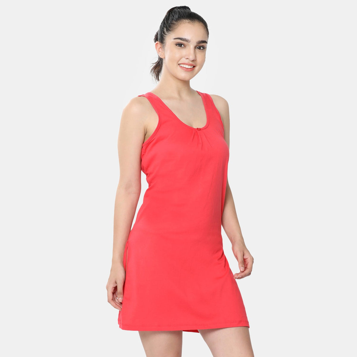 Envie Relaxed Fit Scoop Neck Broad Shoulder Kurta Slip