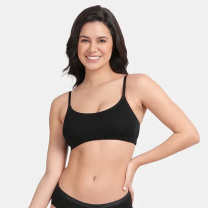 Jet black beginners bra Envie girls non padded non wired full coverage comfortable training bra for daily wear