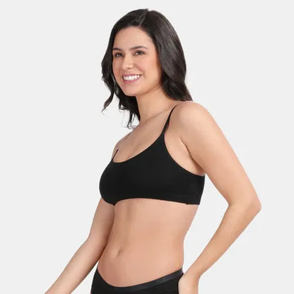 Jet black beginners bra Envie girls non padded non wired full coverage comfortable training bra for daily wear