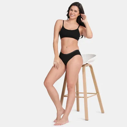 Jet black beginners bra Envie girls non padded non wired full coverage comfortable training bra for daily wear