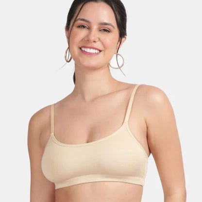 Envie girls training bra beige NVGB1008 non wired non padded soft fabric full coverage beginners bra for teens