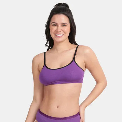 Envie girls beginners bra non padded non wired full coverage NVGB1008 purple soft comfortable training bra for teens