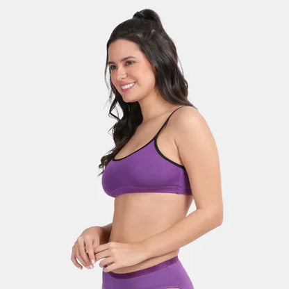 Envie girls beginners bra non padded non wired full coverage NVGB1008 purple soft comfortable training bra for teens