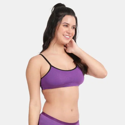 Envie girls beginners bra non padded non wired full coverage NVGB1008 purple soft comfortable training bra for teens