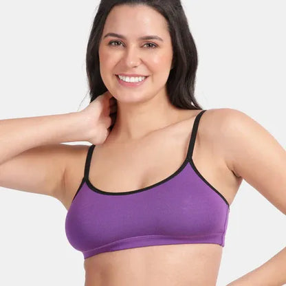 Envie girls beginners bra non padded non wired full coverage NVGB1008 purple soft comfortable training bra for teens