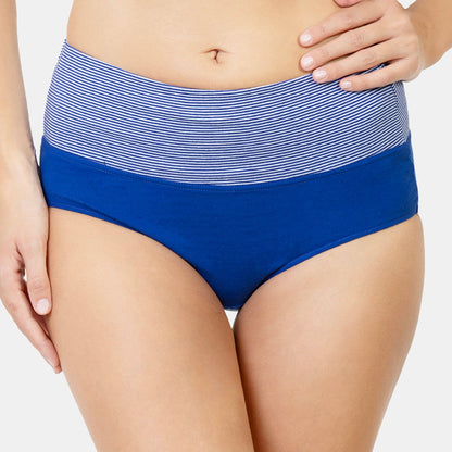 High-rise full coverage tummy tucker panty sapphire blue pack of 2 - Envie NVP2024