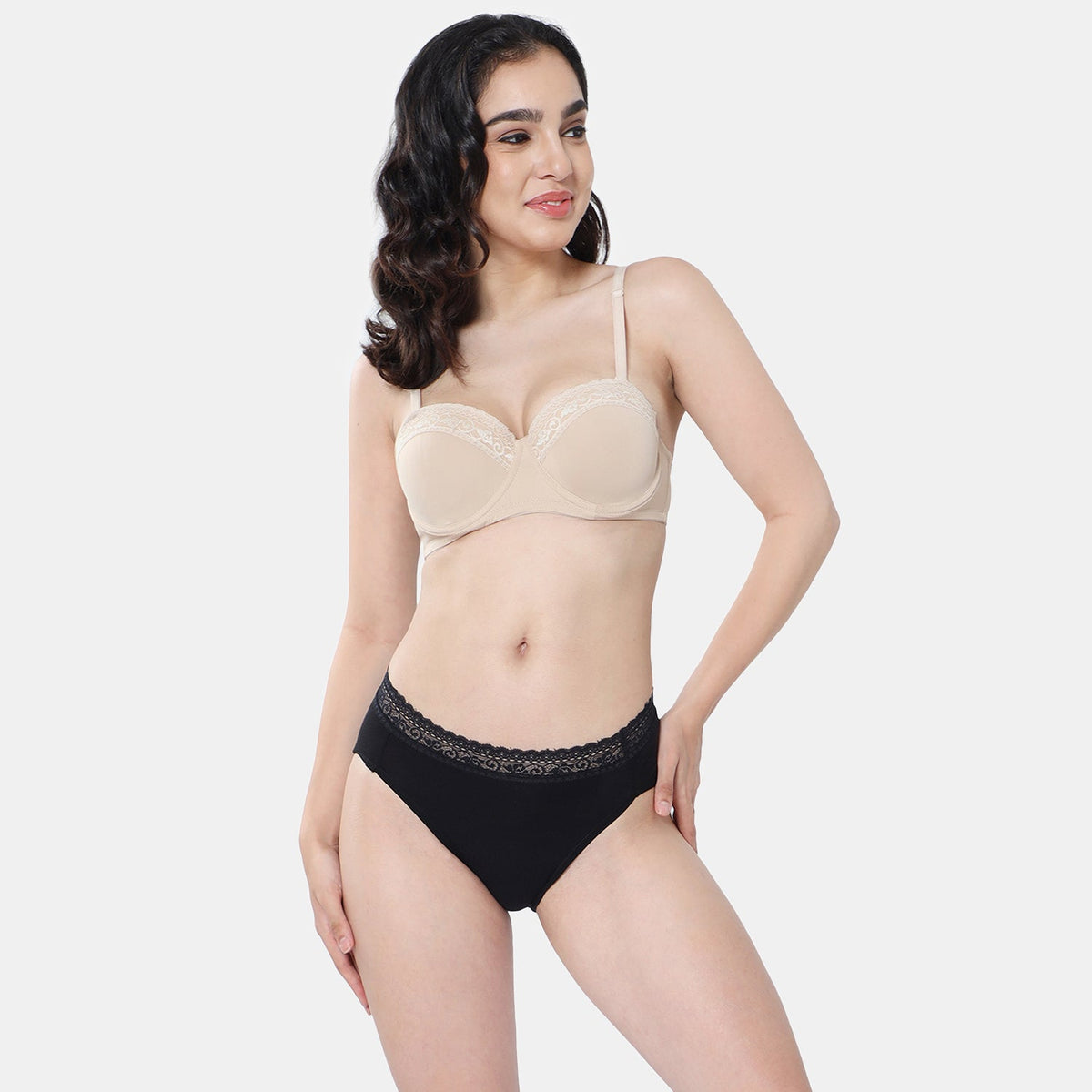 Envie Medium Rise 3/4th Coverage Lace Hipster (Pack of 2)