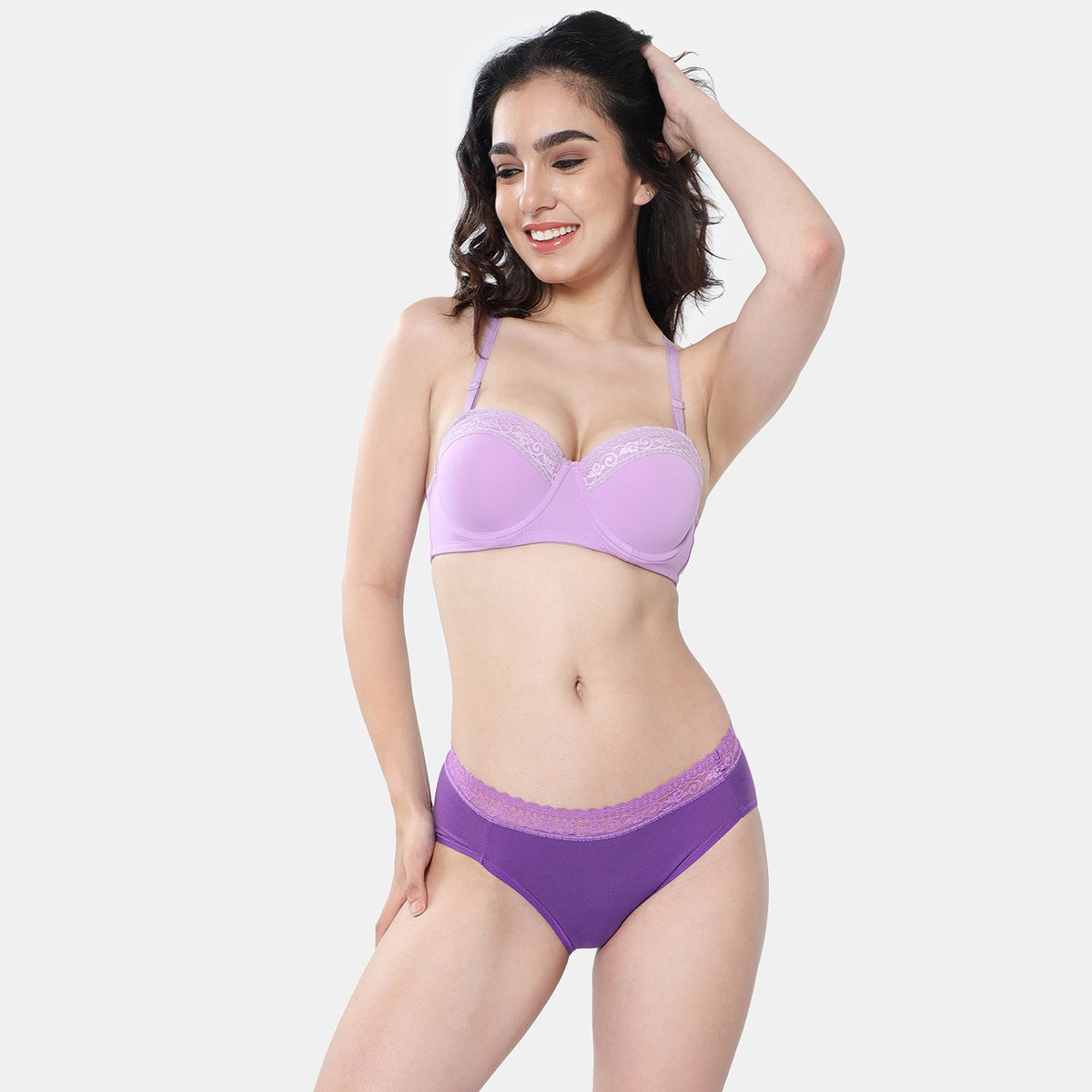 Envie Medium Rise 3/4th Coverage Lace Hipster (Pack of 2)