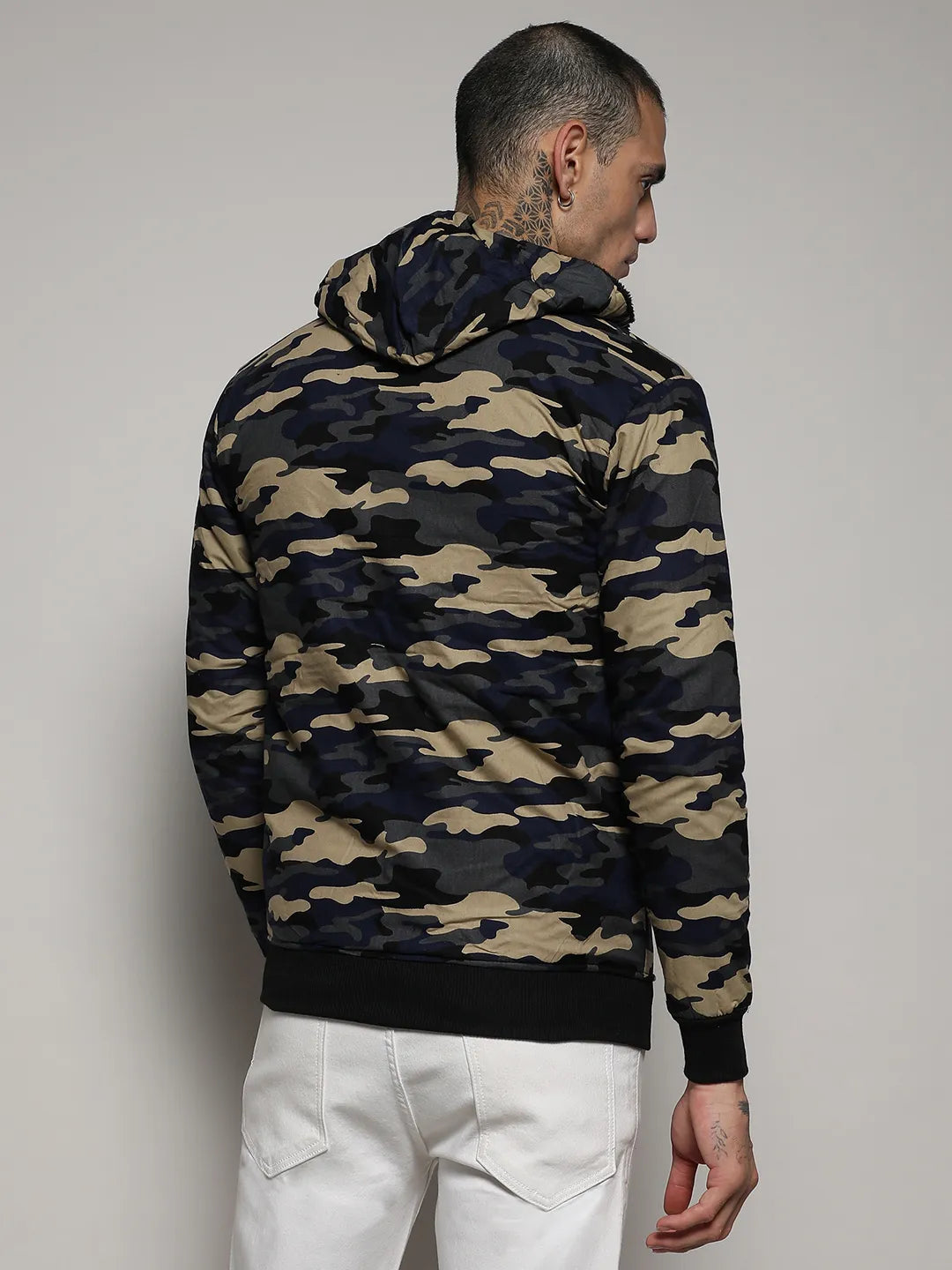 Camouflage Hoodie With Insert Pocket