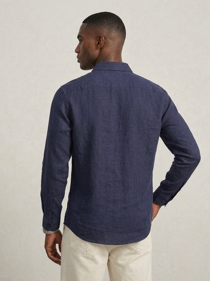 Pure Linen F/S - Navy Blue