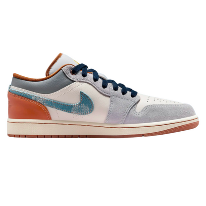 Air Jordan 1 Low SE Phantom Repaired Denim Swoosh