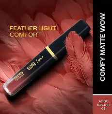 Faces Canada Comfy Matte Wow Liquid Lipstick Highly Pigmented - Nude Nectar 08 3.8 gm