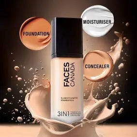 Faces Canada 3 In 1Flawless Matte Foundation - Honey Beige 031 30 ml