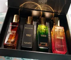 BELLAVITA All Star | Long Lasting Perfume Gift Set for Man | EDP 4x20ml | Vanilla, Bergamot, Moss & Musk | Woody, Fresh, Fruity Premium Fragrance for Men 80ML (4 unit x 20ml)