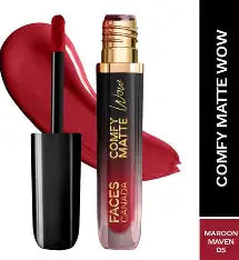 Faces Canada Comfy Matte Wow Liquid Lipstick Highly Pigmented - Nude Nectar 08 3.8 gm