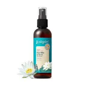 Pilgrim White Lotus Natural Face Mist & Toner With Camellia Witch Hazel| Korean Beauty Formulation|For Better Hydration| Paraben Phthalate Free| Men Women 100 ml