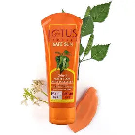 Lotus Safe Sun 3 In 1 SPF 40 PA +++ Matte Look Daily Sunscreen Cream 100 g