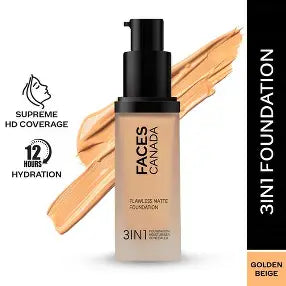 Faces Canada 3 in 1 Foundation + Fixer Spray - Golden Beige 032