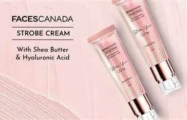 Faces Canada Strobe Cream - |Instant Illumination | Primer + Moisturizer Highlighter Gold 30 ml