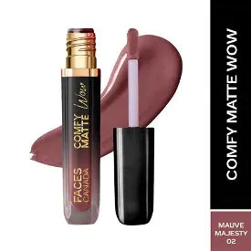 Faces Canada Comfy Matte Wow Liquid Lipstick Highly Pigmented - Mauve Majesty 02 3.8 g