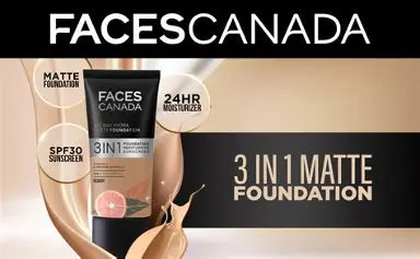 Faces Canada 3 IN 1 All Day Hydra Matte Foundation SPF-30 - 013 RICH IVORY