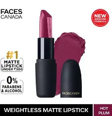 Faces Canada Weightless Matte Finish Lipstick - Hot Plum 24 4.5 g