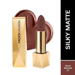 Faces Canada Comfy Silk Obsesion Lipstick - Bold Brown 07 4 g