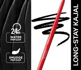 Faces Canada Magneteyes Kajal | 24Hr Long Stay, Smudge & Water Resistant, Fade Proof Black 0.35 g
