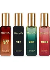BELLAVITA All Star | Long Lasting Perfume Gift Set for Man | EDP 4x20ml | Vanilla, Bergamot, Moss & Musk | Woody, Fresh, Fruity Premium Fragrance for Men 80ML (4 unit x 20ml)