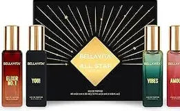 BELLAVITA All Star | Long Lasting Perfume Gift Set for Man | EDP 4x20ml | Vanilla, Bergamot, Moss & Musk | Woody, Fresh, Fruity Premium Fragrance for Men 80ML (4 unit x 20ml)