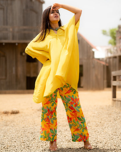 YELLOW kurta set TOP
