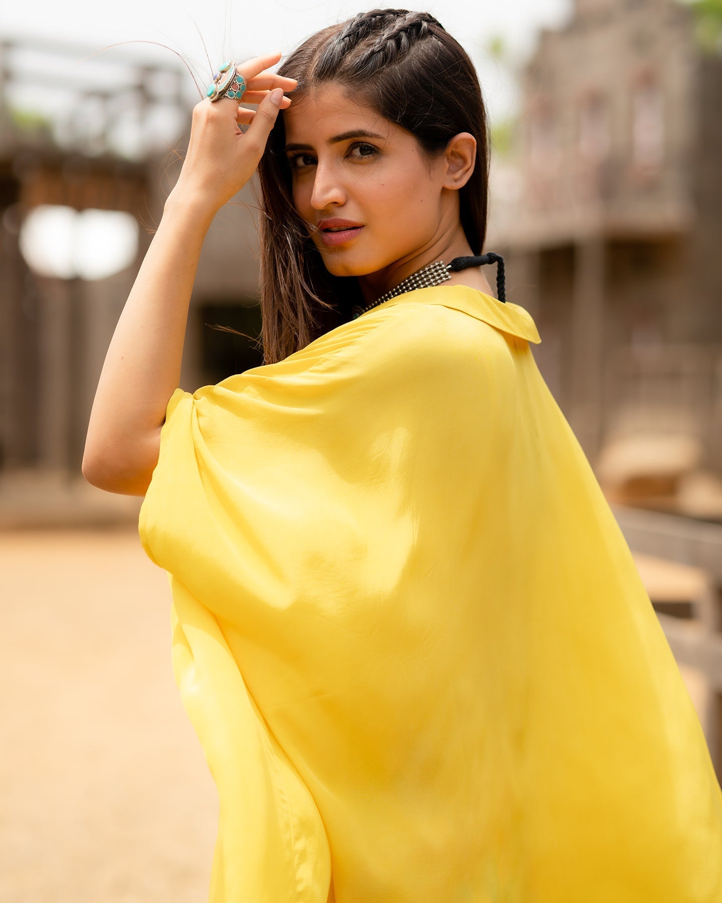 YELLOW kurta set TOP