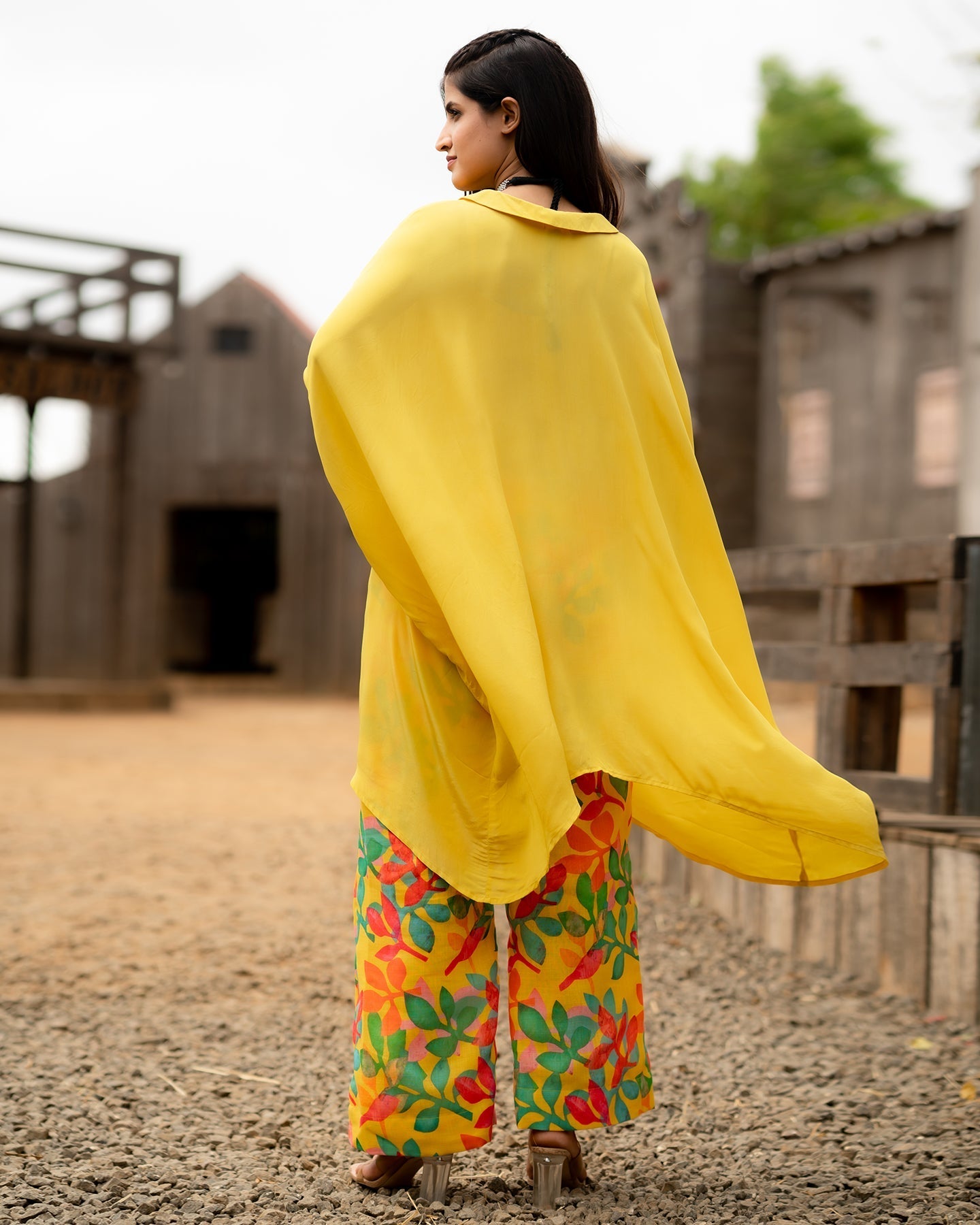 YELLOW kurta set TOP