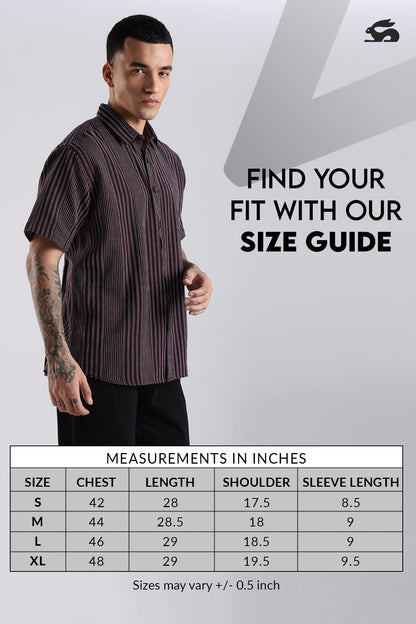 Vertical Striped Self Design Cotton Oversized Shirt