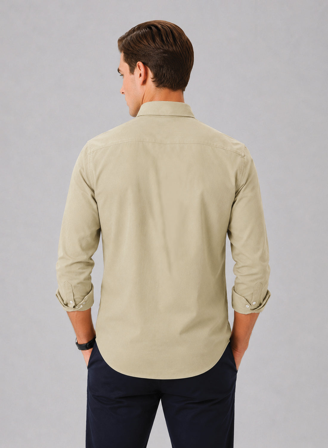 ADRO Premium Oxford Cotton Casual Shirt – Oatmeal